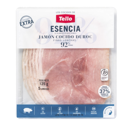 Jamón Cocido Extra Duroc Esencia Tello L125