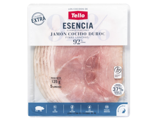 Jamón Cocido Extra Duroc Esencia Tello L125